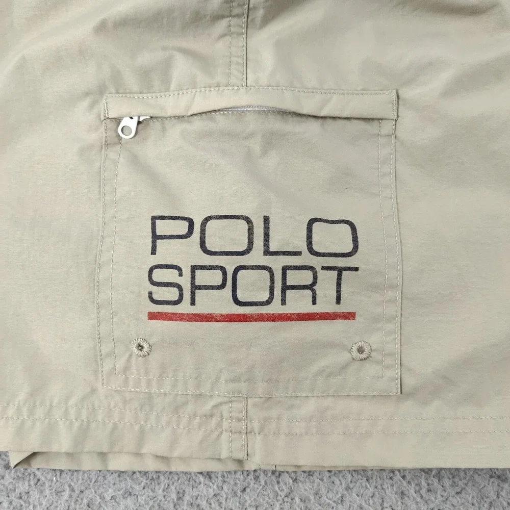 Polo Sport Board Shorts Mens XL Beige Mesh Lined Pocket Elastic Waist Drawstring